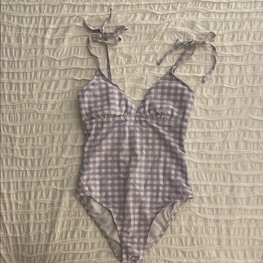 Purple Gingham One-Piece Swimsuit | Target brand, Kona Sol